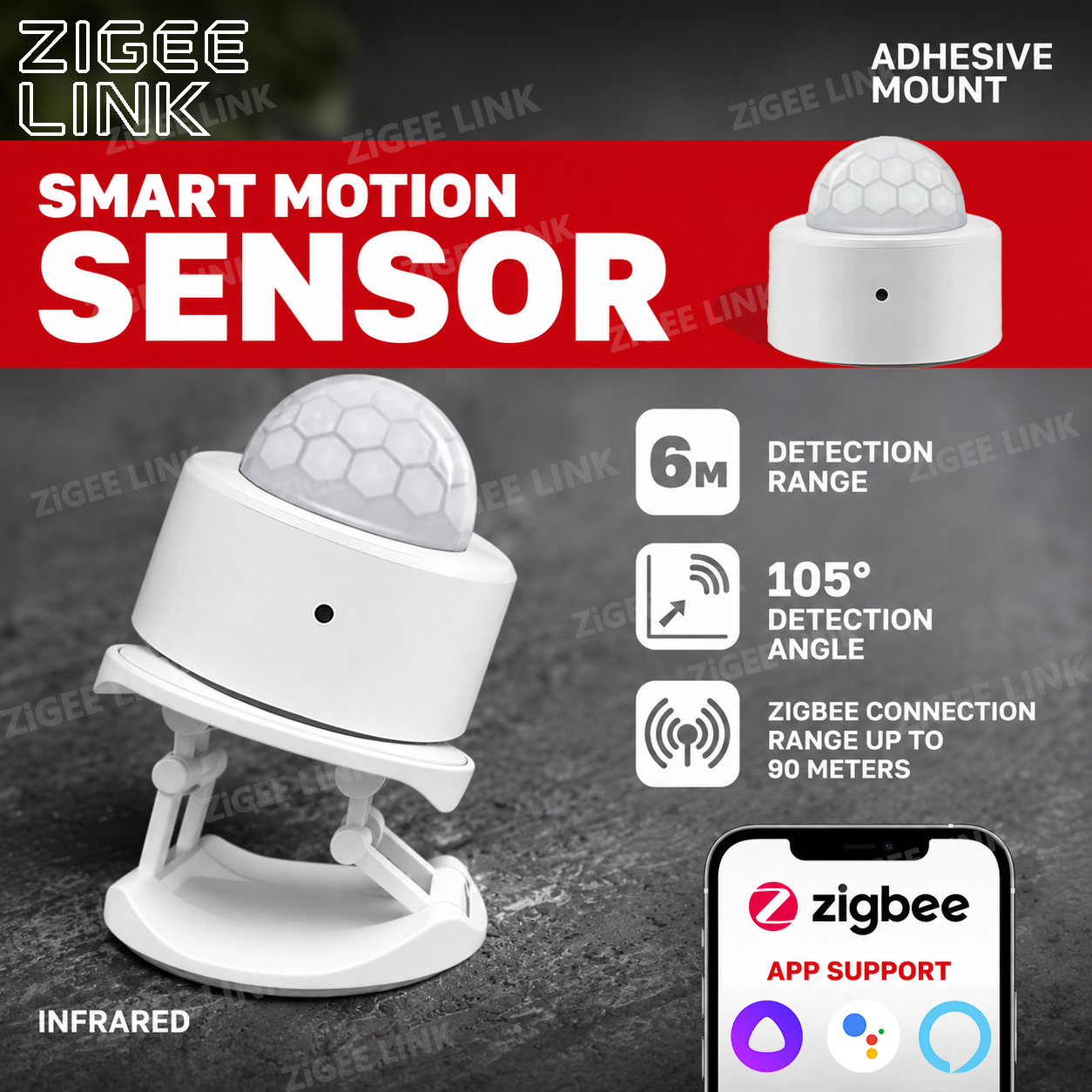 Home Security Device - Zigbee PIR Motion Sensor Human Body