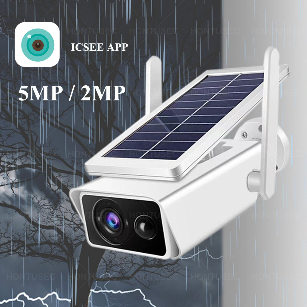 Home Security Eufy - ICSEE 5MP WiFi Camera Solar Powered