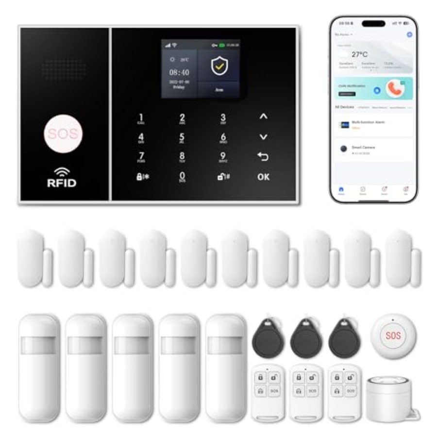 Home Security No Monthly Fee - Wireless Alarm System for Home Security:
