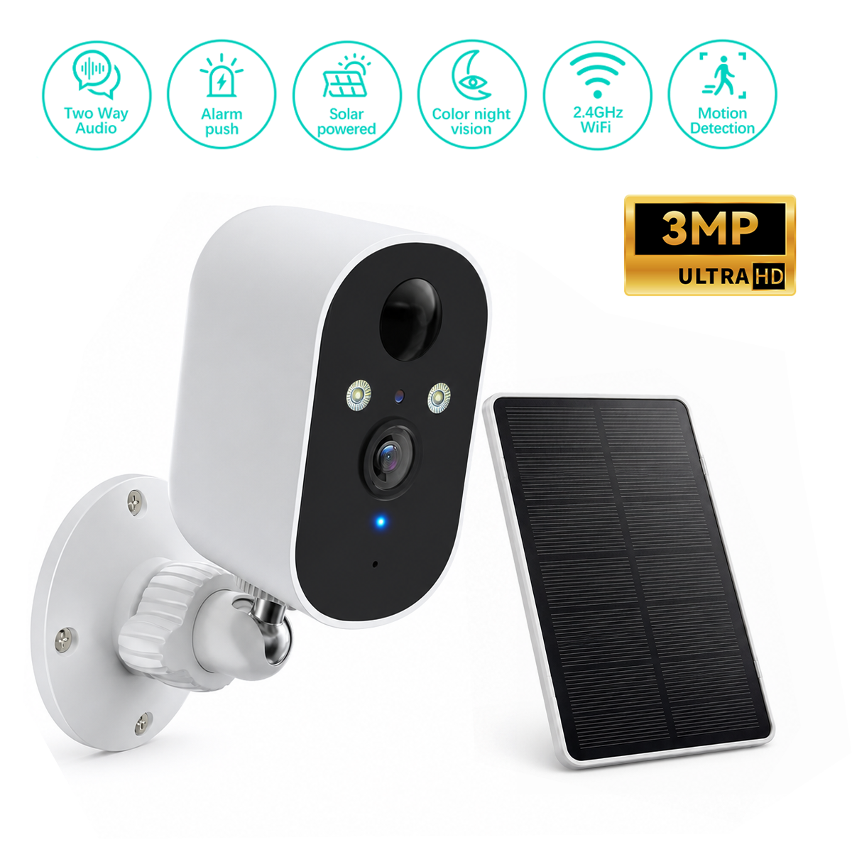 Home Security Panel - 2K Security Wireless Camera Outdoor, 3MP