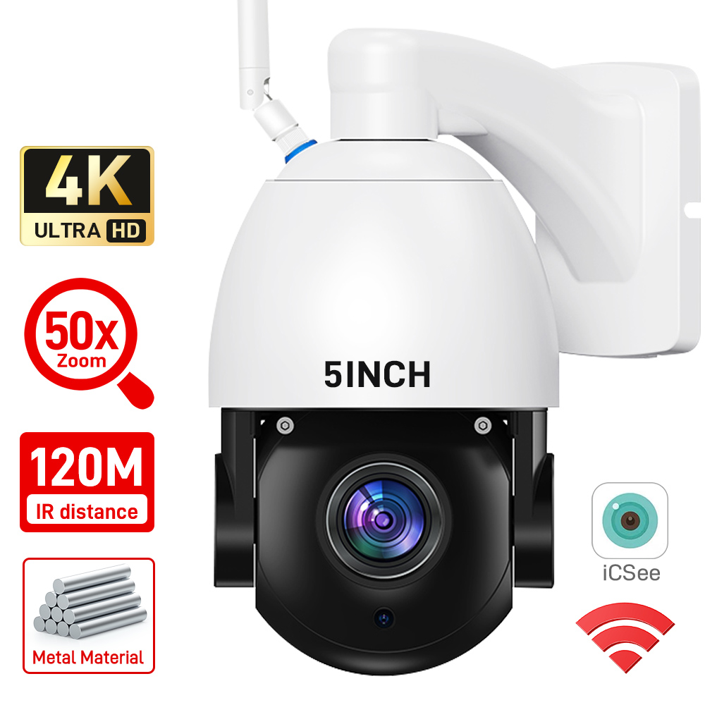 Home Security With Ai - 5Inch 4K UHD iCsee APP 50x