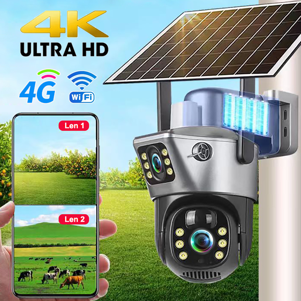 Home Security Panel - 4G / WiFi Solar Camera Dual