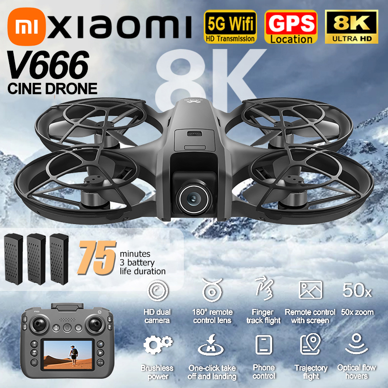 Home Security Cameras Outdoor - Xiaomi V666 Drone 8K Aerial HD