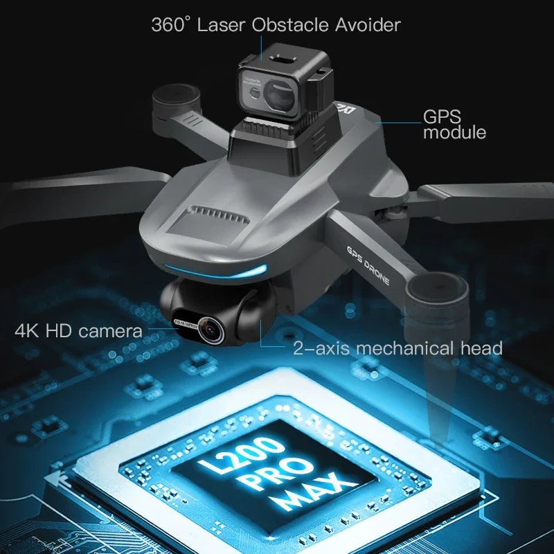 L200 PRO MAX Drone 4K 2-Axis P - Home Security Cameras Outdoor のレビューと価格
