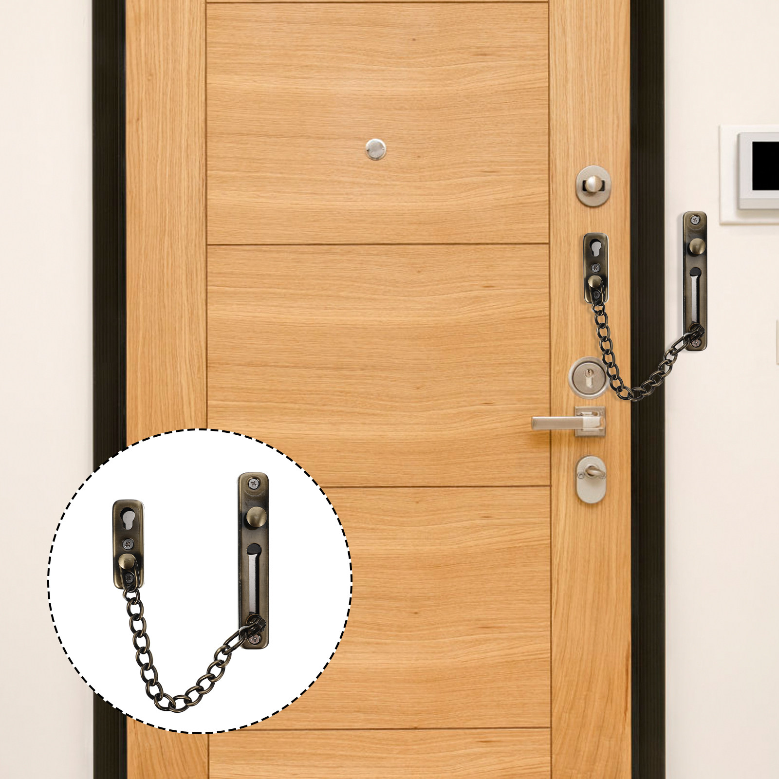 Punch-Free Childproof Door Cha - Home Security Front Door のレビューと価格