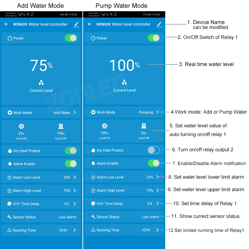 KONLEN Tuya Water Level Sensor - Home Security With Ai のレビューと価格