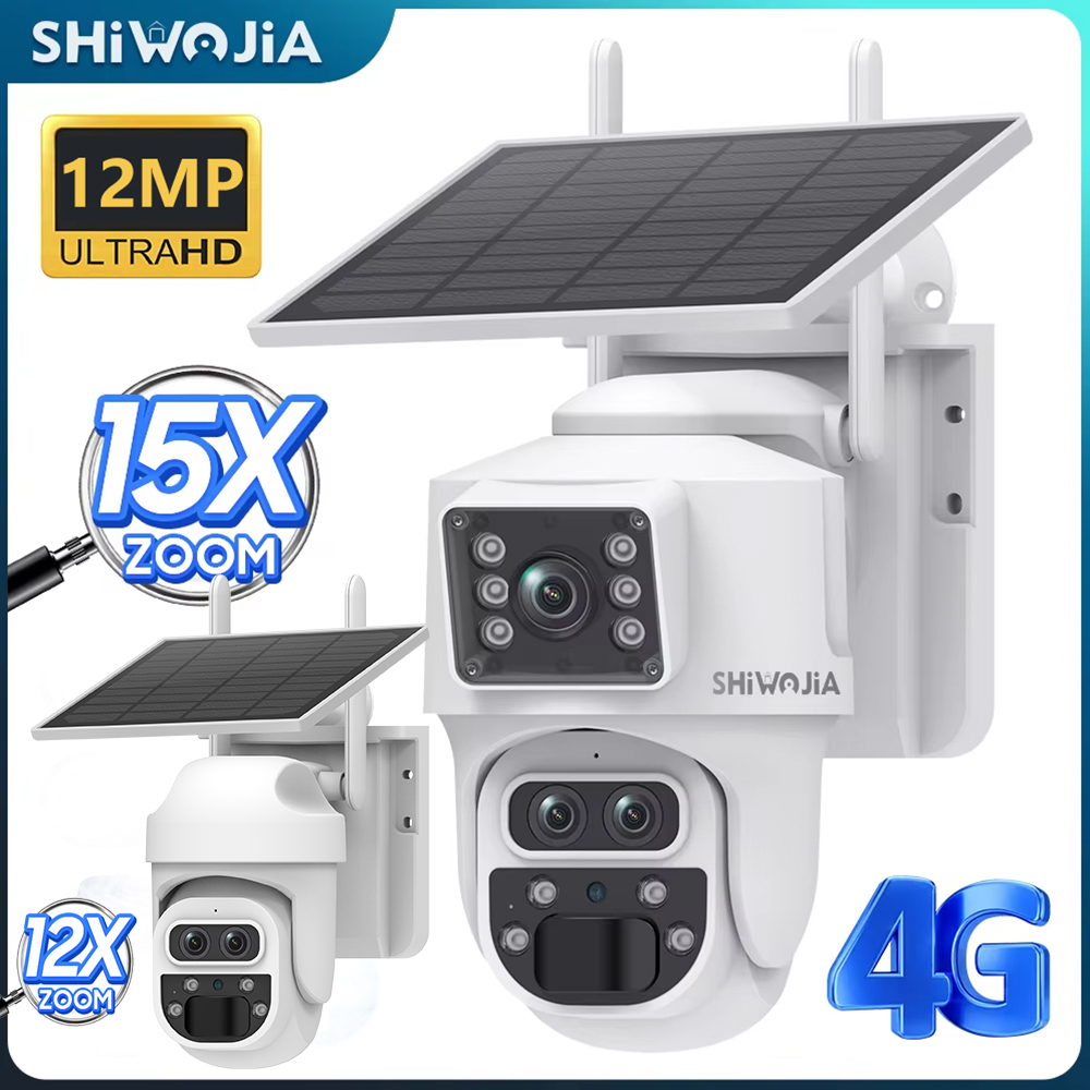 SHIWOJIA 12MP 6K 15X Zoom Sola - Home Security Panel のレビューと価格