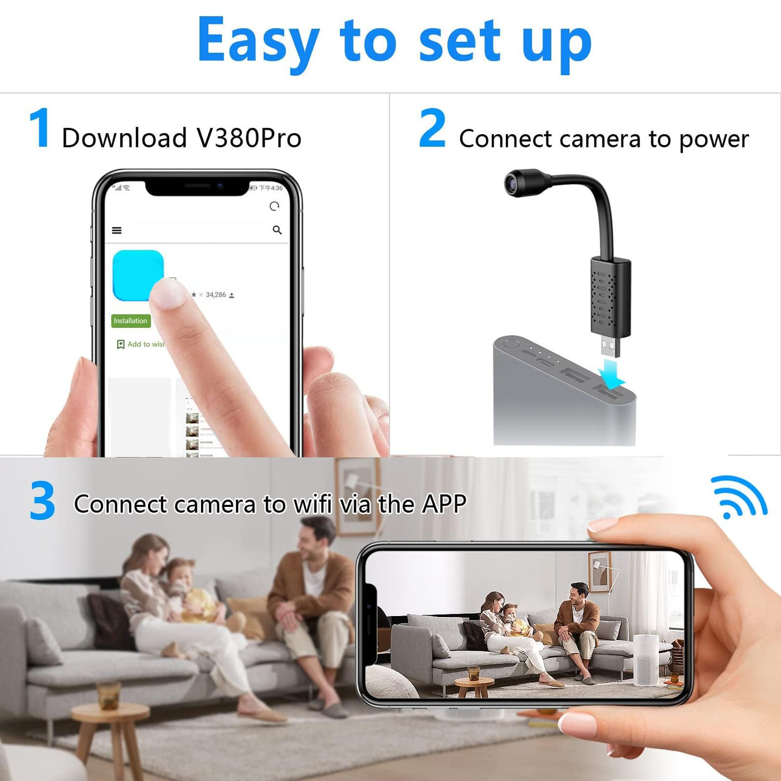 USB Mini WiFi Wireless Camera  - Home Security Video Cameras のレビューと価格