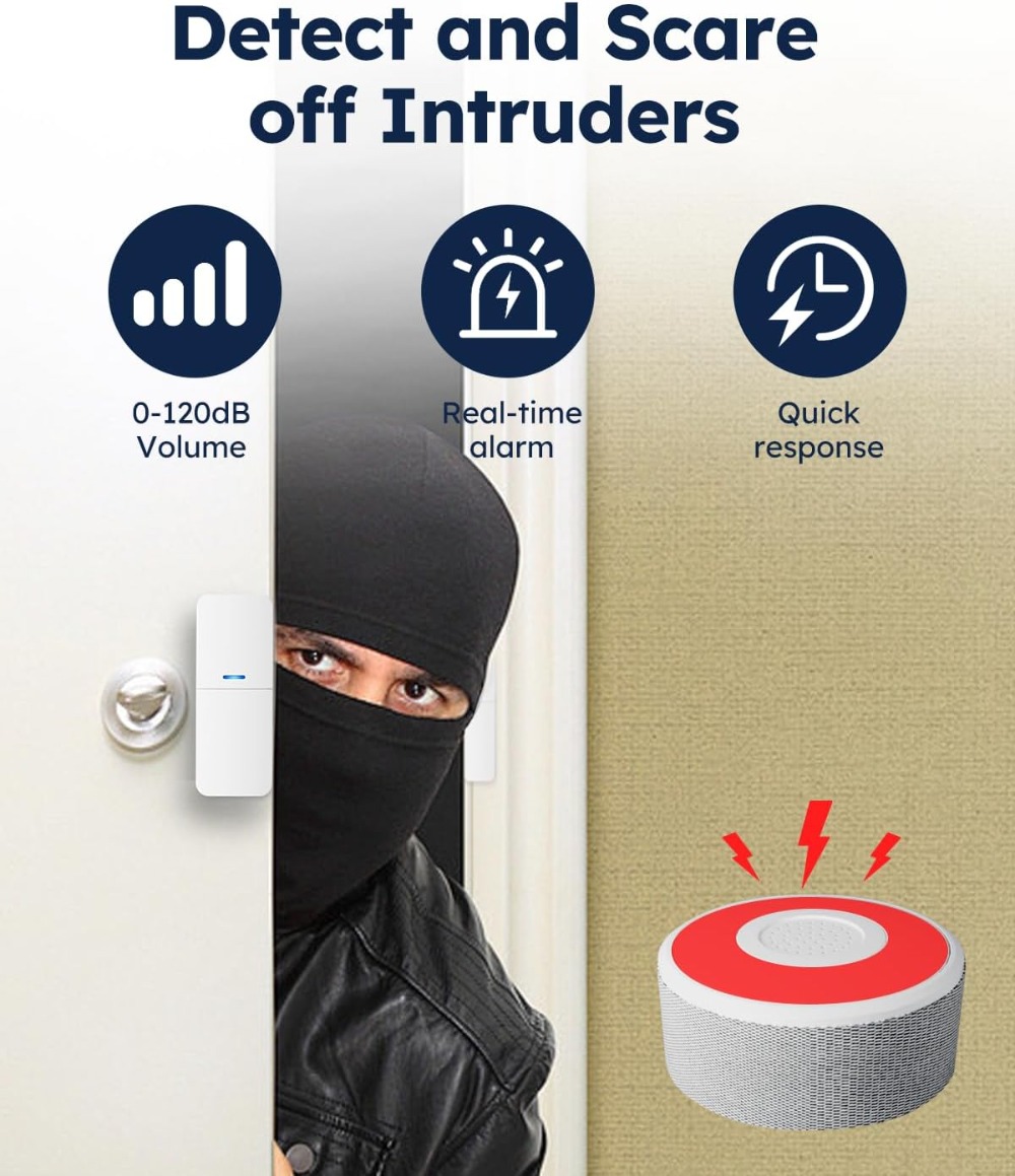 15Pc WiFi Alarm System: Door W - Home Security No Monthly Fee のレビューと価格