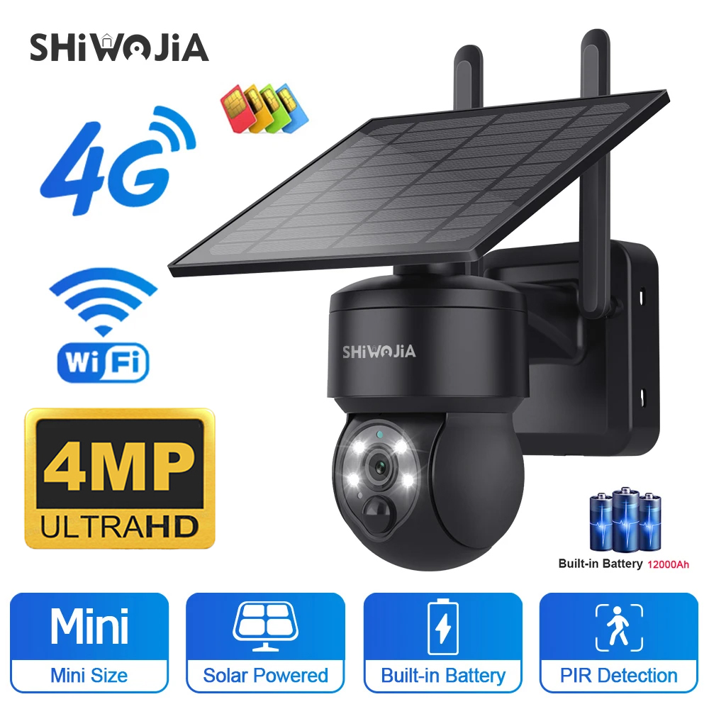 SHIWOJIA WIFI Wireless PTZ Sol - Home Security Panel のレビューと価格