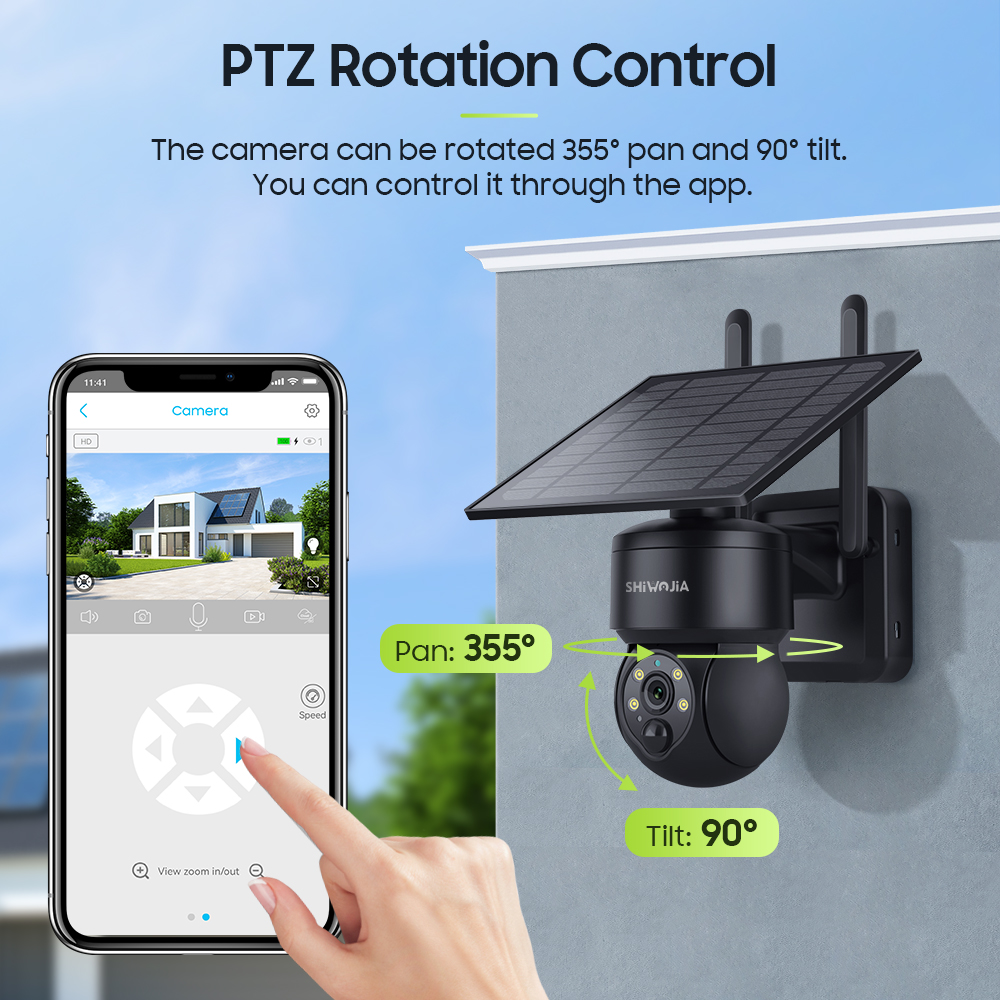 SHIWOJIA WIFI Wireless PTZ Sol - Home Security Panel のレビューと価格