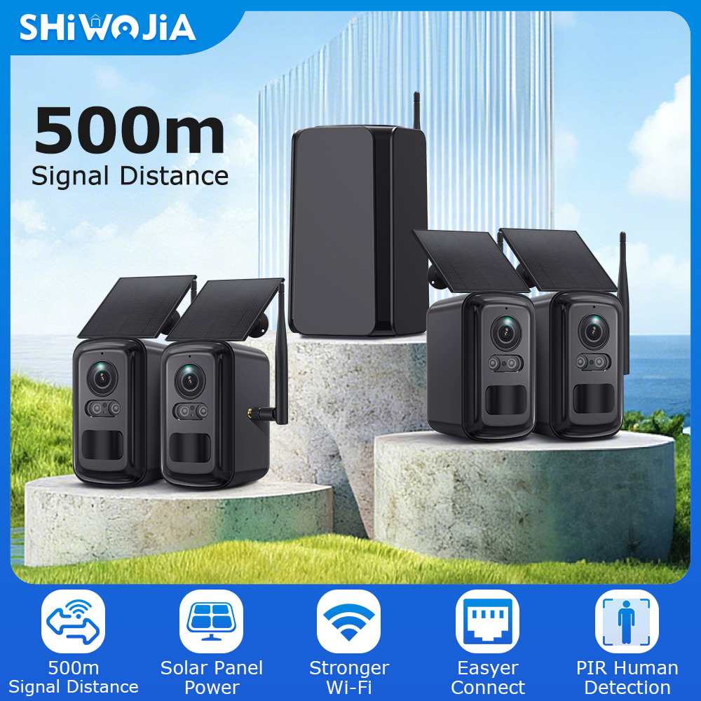 SHIWOJIA 3MP Wireless Solar Ca - Home Security No Monthly Fee のレビューと価格