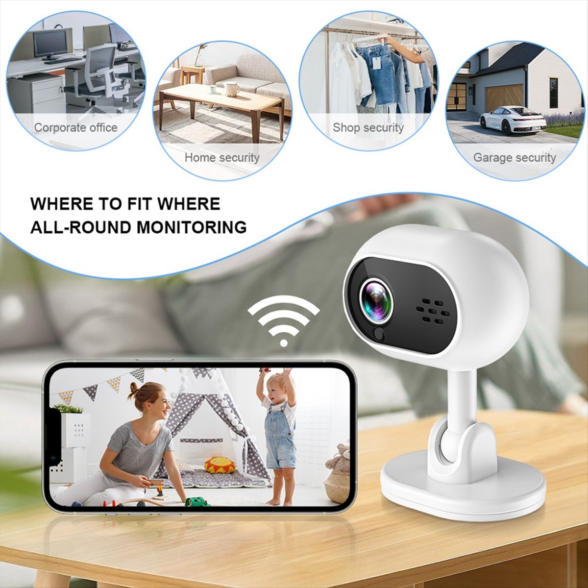A4 1080P Smart Mini Wifi IP Ca - Home Security Indoor Cameras のレビューと価格