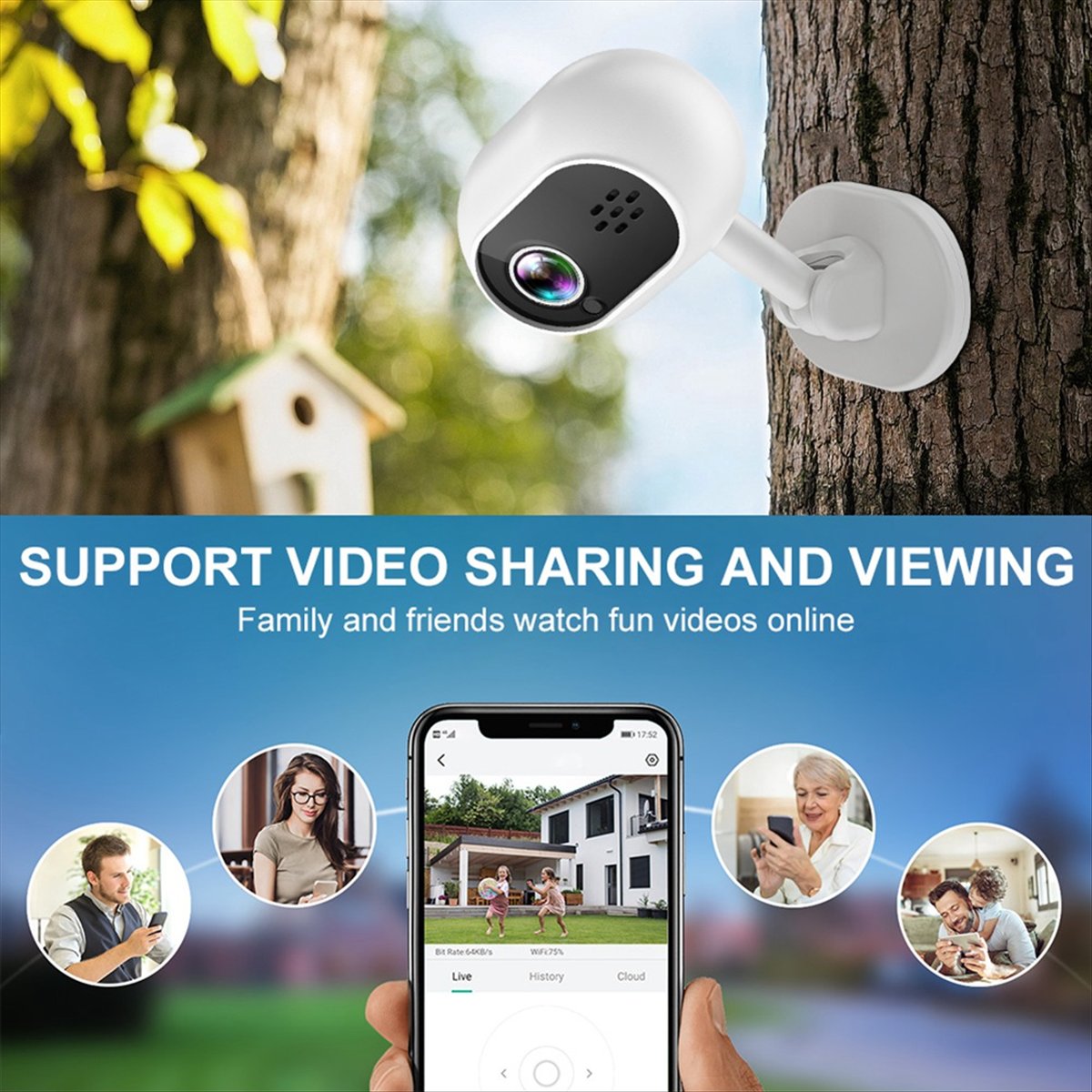 A4 1080P Smart Mini Wifi IP Ca - Home Security Indoor Cameras のレビューと価格