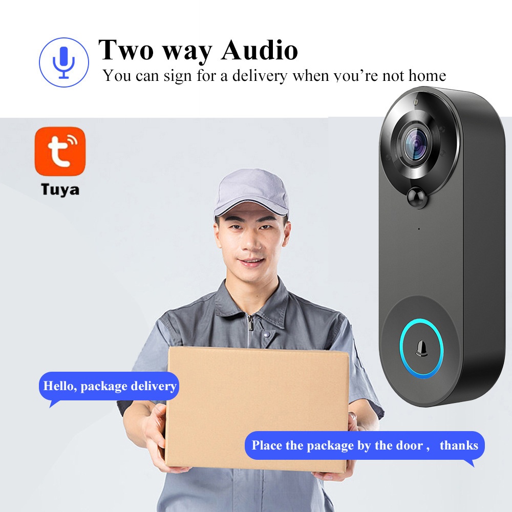 Tuya 1080P Wireless WIFI Doorb - Home Security Bell のレビューと価格