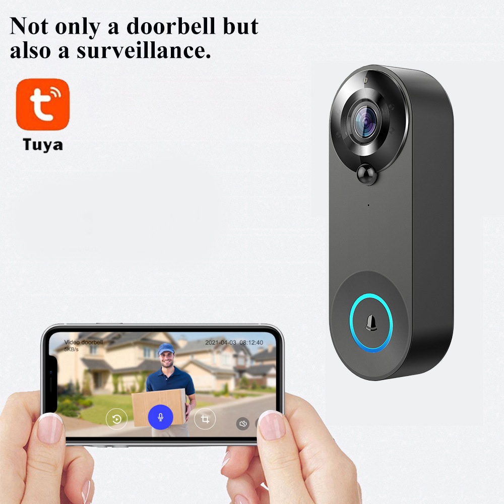Tuya 1080P Wireless WIFI Doorb - Home Security Bell のレビューと価格