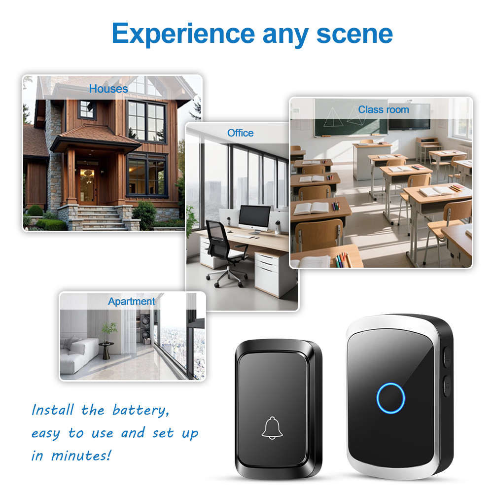 Smart Wireless Doorbell Door C - Home Security Bell のレビューと価格