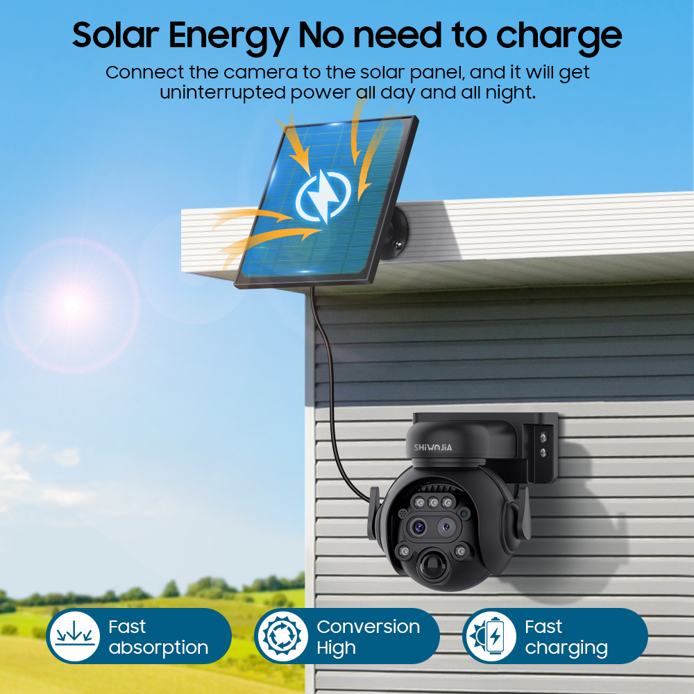 SHIWOJIA 12X Zoom 4G LTE Solar - Home Security Panel のレビューと価格