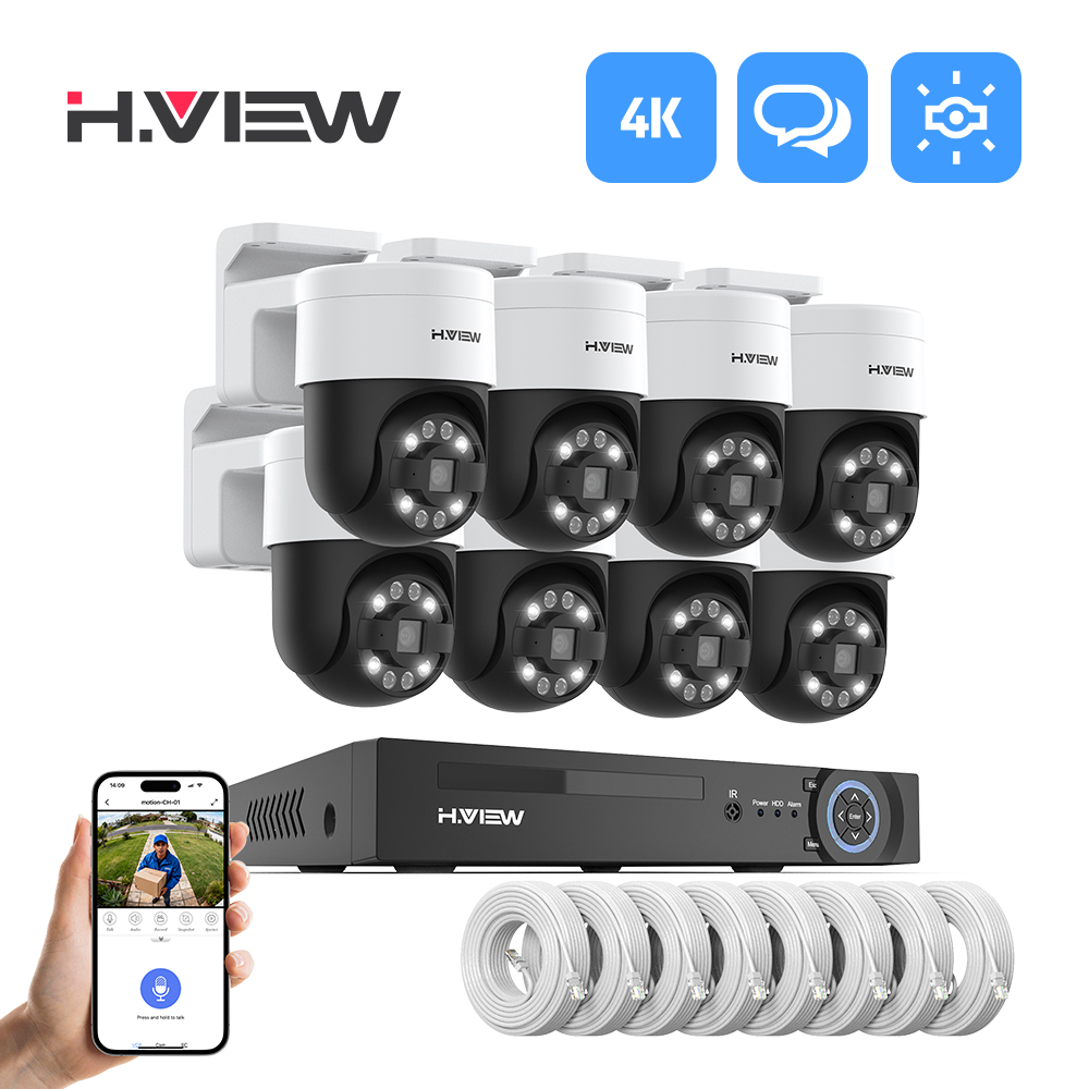 H.view 8Ch 4K 5MP 8MP Cctv Sec - Home Security Video Cameras のレビューと価格