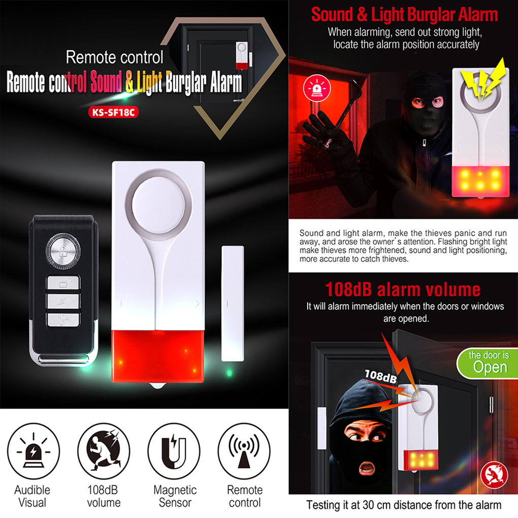 Anti-Theft Alarm 110db Loud Do - Window Alarm Sensor のレビューと価格