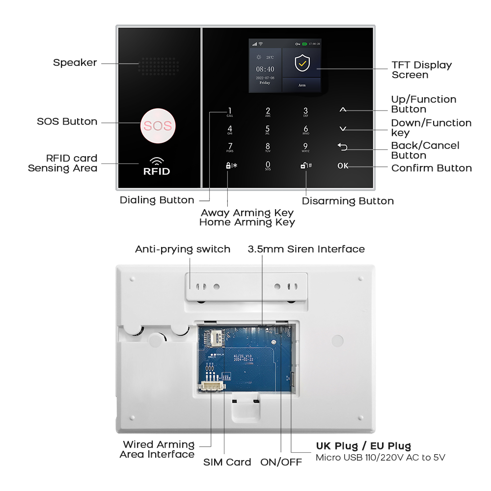 Wireless Alarm System 2.4GWiFi - Home Security No Monthly Fee のレビューと価格