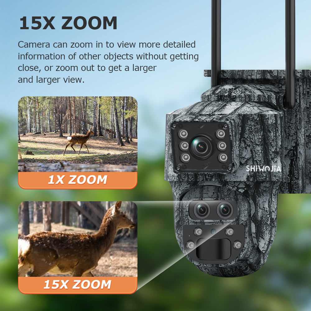 SHIWOJIA 12MP 15X Zoom 4G Sim  - Home Security Panel のレビューと価格