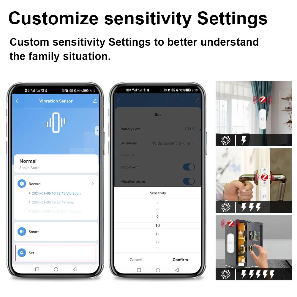 Smart ZigBee Vibration Sensor  - Home Security Device のレビューと価格