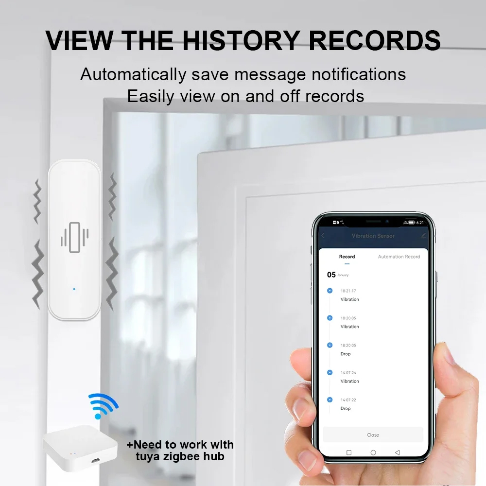 Smart ZigBee Vibration Sensor  - Home Security Device のレビューと価格