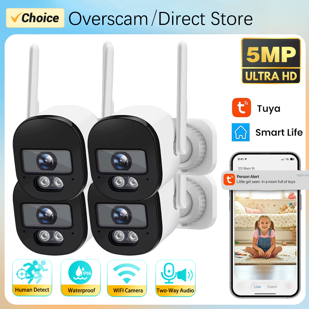 Tuya Bullet Camera Outdoor 5MP - Home Security Video Cameras のレビューと価格