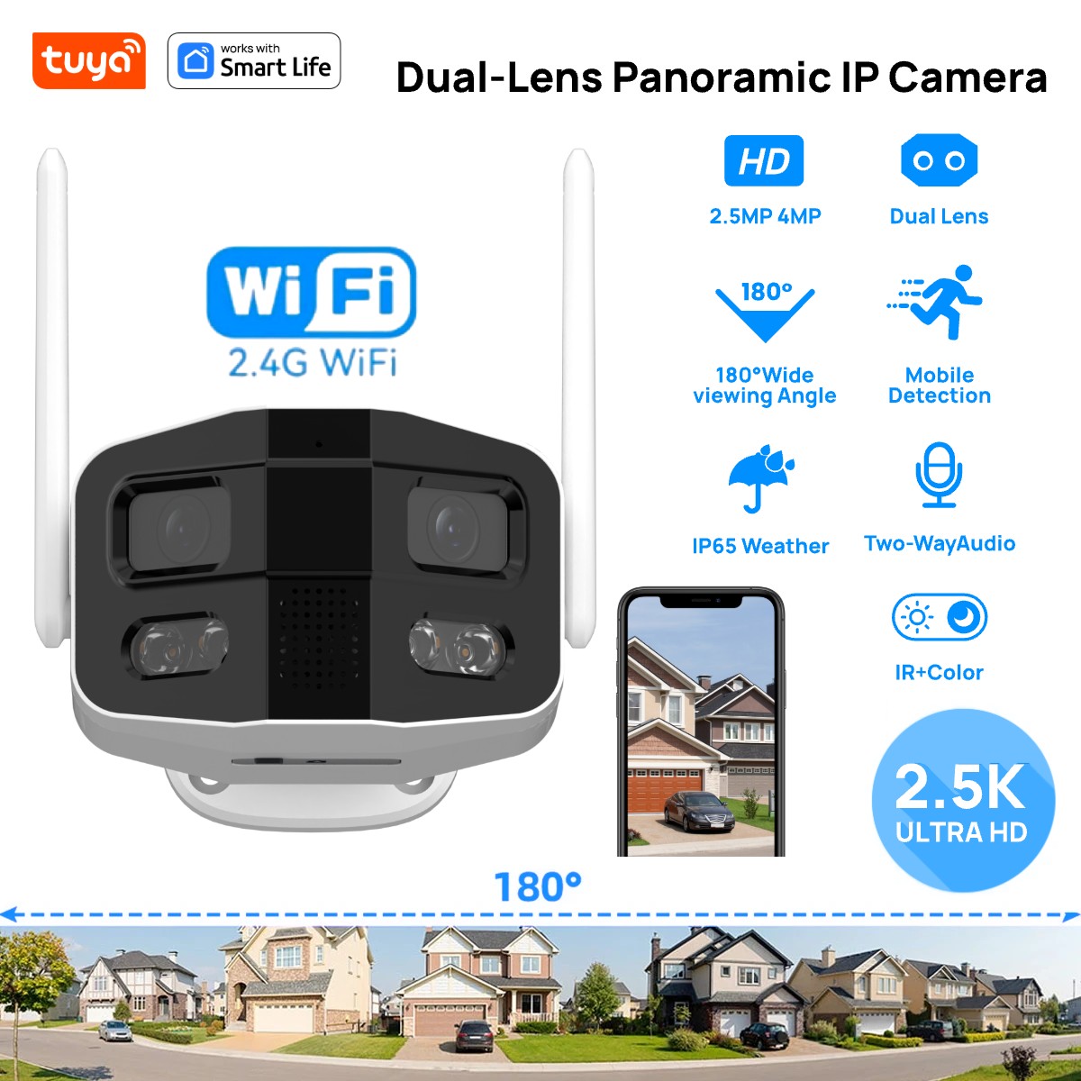 Tuya Smart 4MP 2.5K Dual-Lens  - Home Security Eufy のレビューと価格