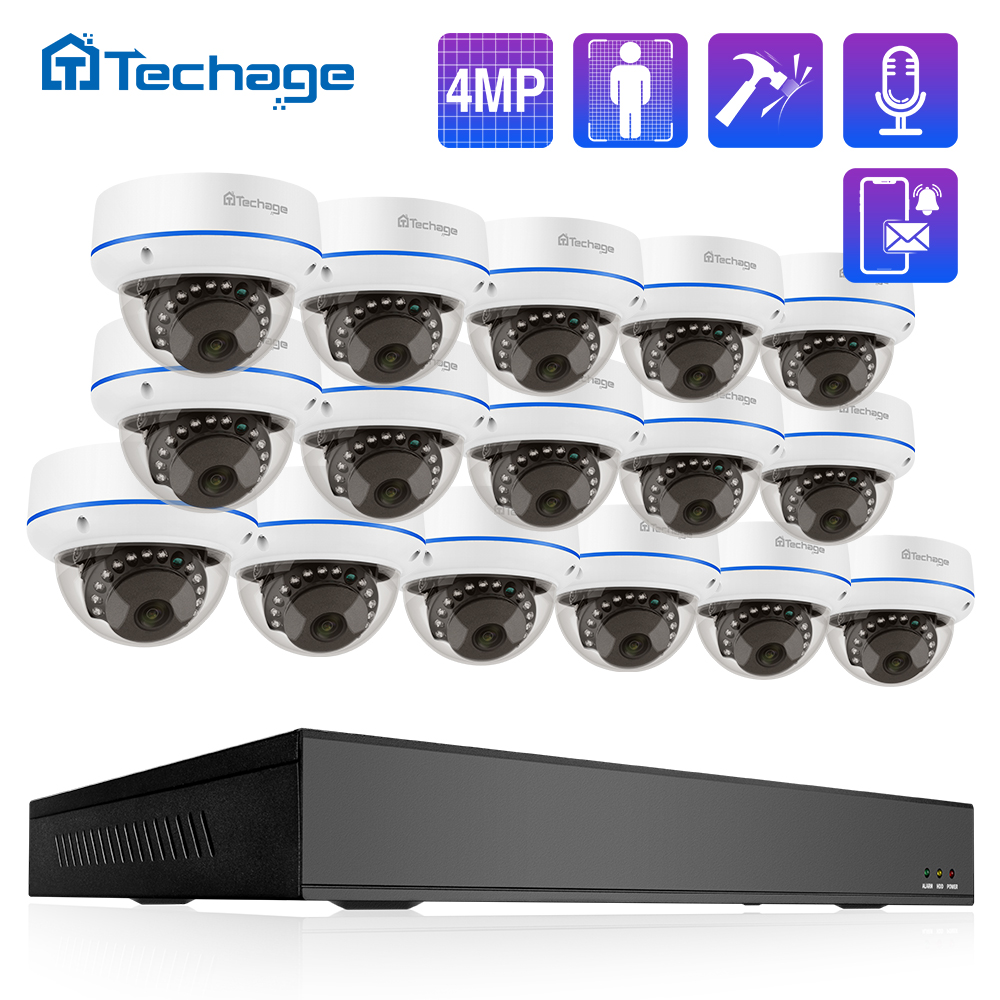 Techage HD 4MP 16CH POE Survei - Home Security Video Cameras のレビューと価格