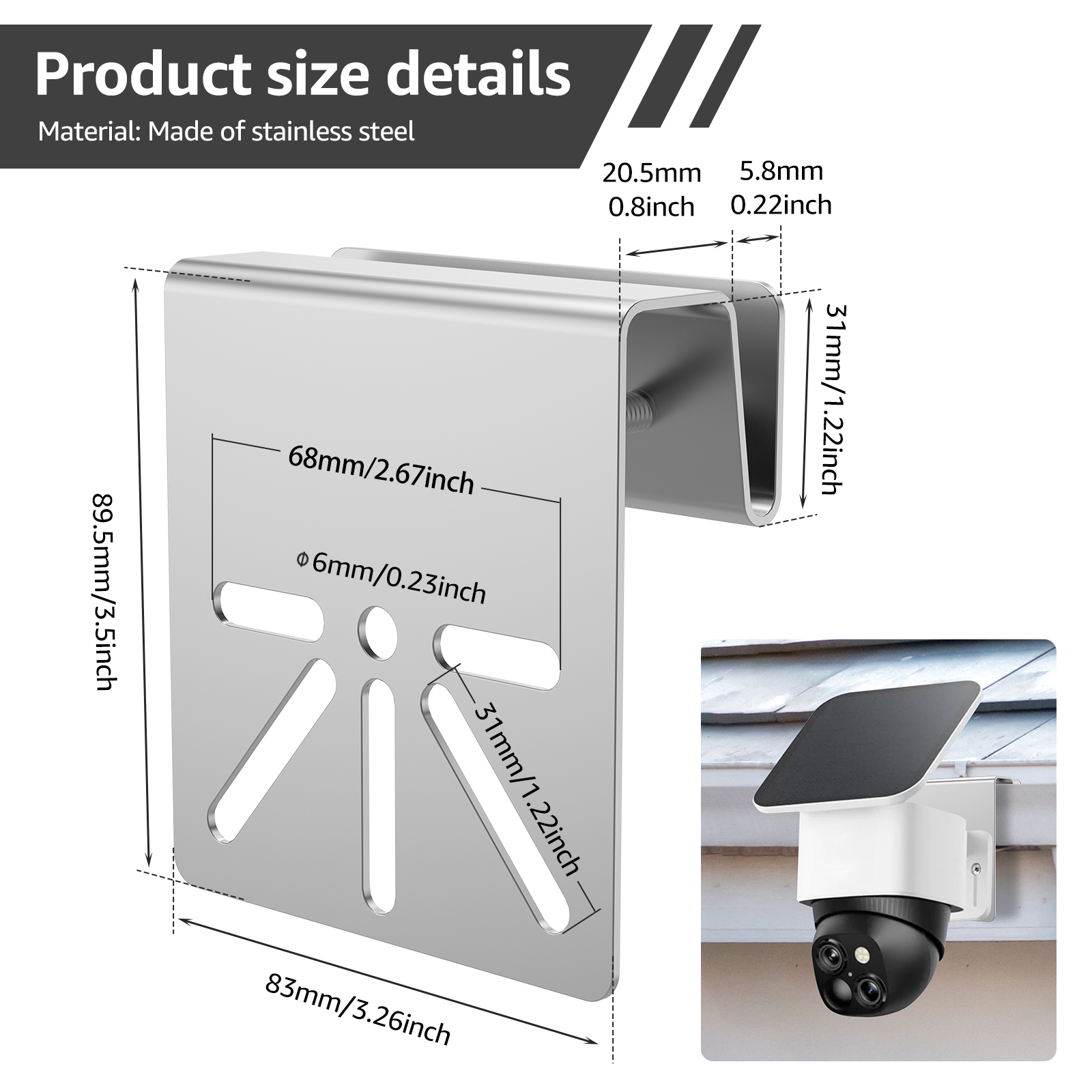 Metal Gutter Mount Bracket For - Home Security Eufy のレビューと価格
