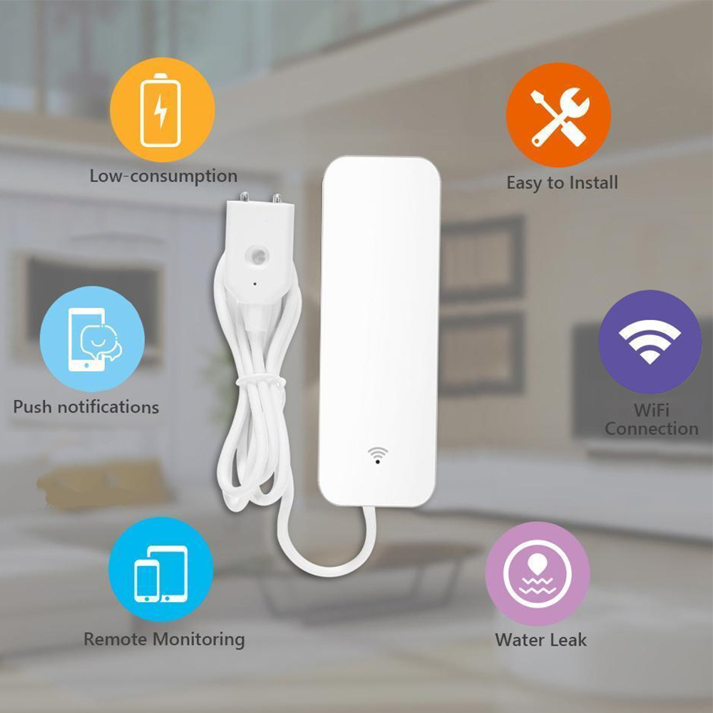 Tuya WiFi Water Leak Sensor, W - Home Security With Ai のレビューと価格