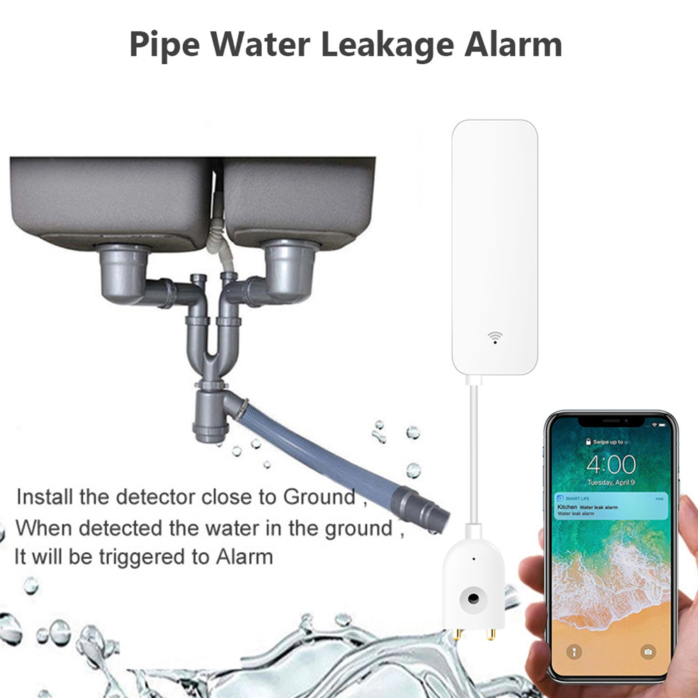 Tuya WiFi Water Leak Sensor, W - Home Security With Ai のレビューと価格