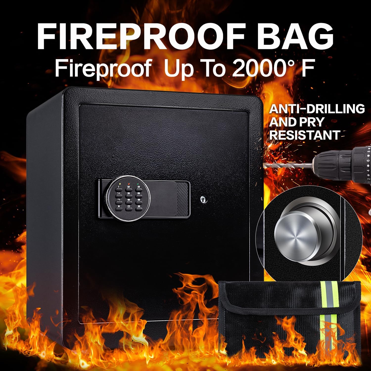 Safe Box, 1.9 Cubic Feet Secur - Home Security Alarm System のレビューと価格