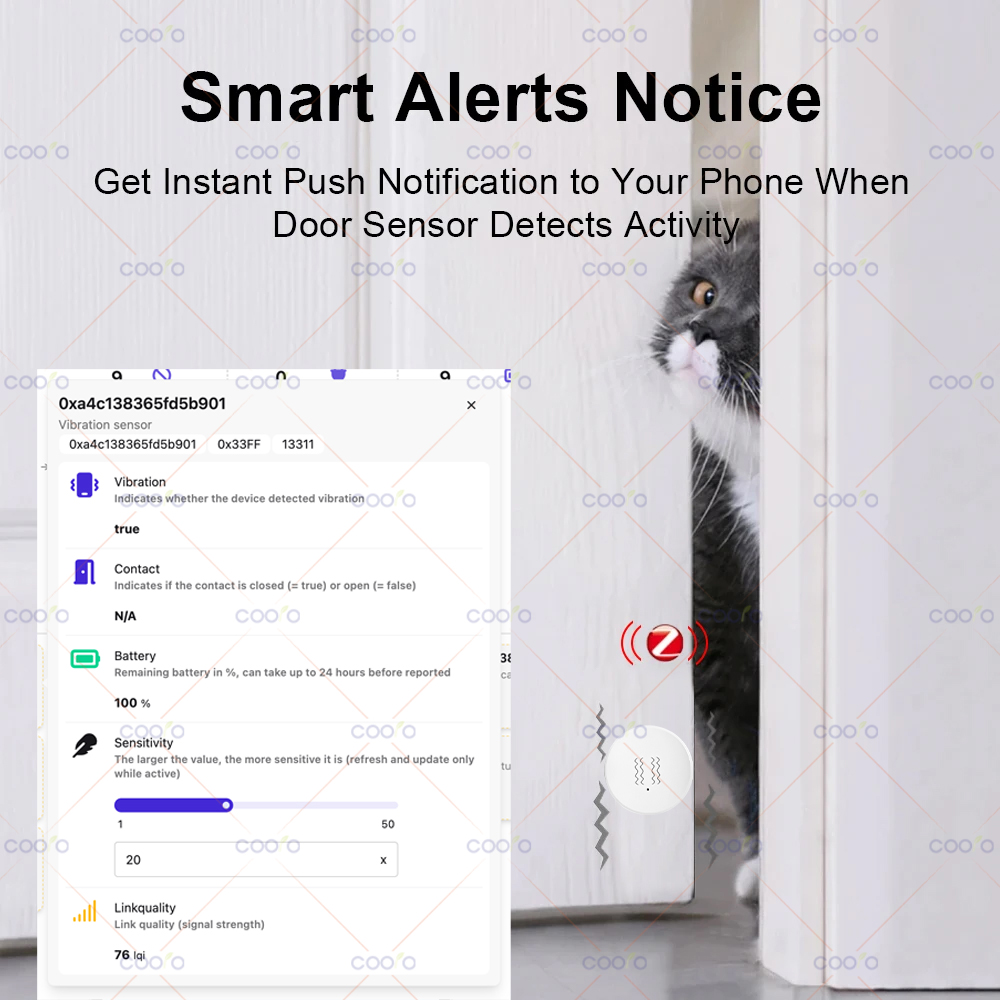 ZigBee 3.0 Vibration Sensor Re - Window Alarm Sensor のレビューと価格