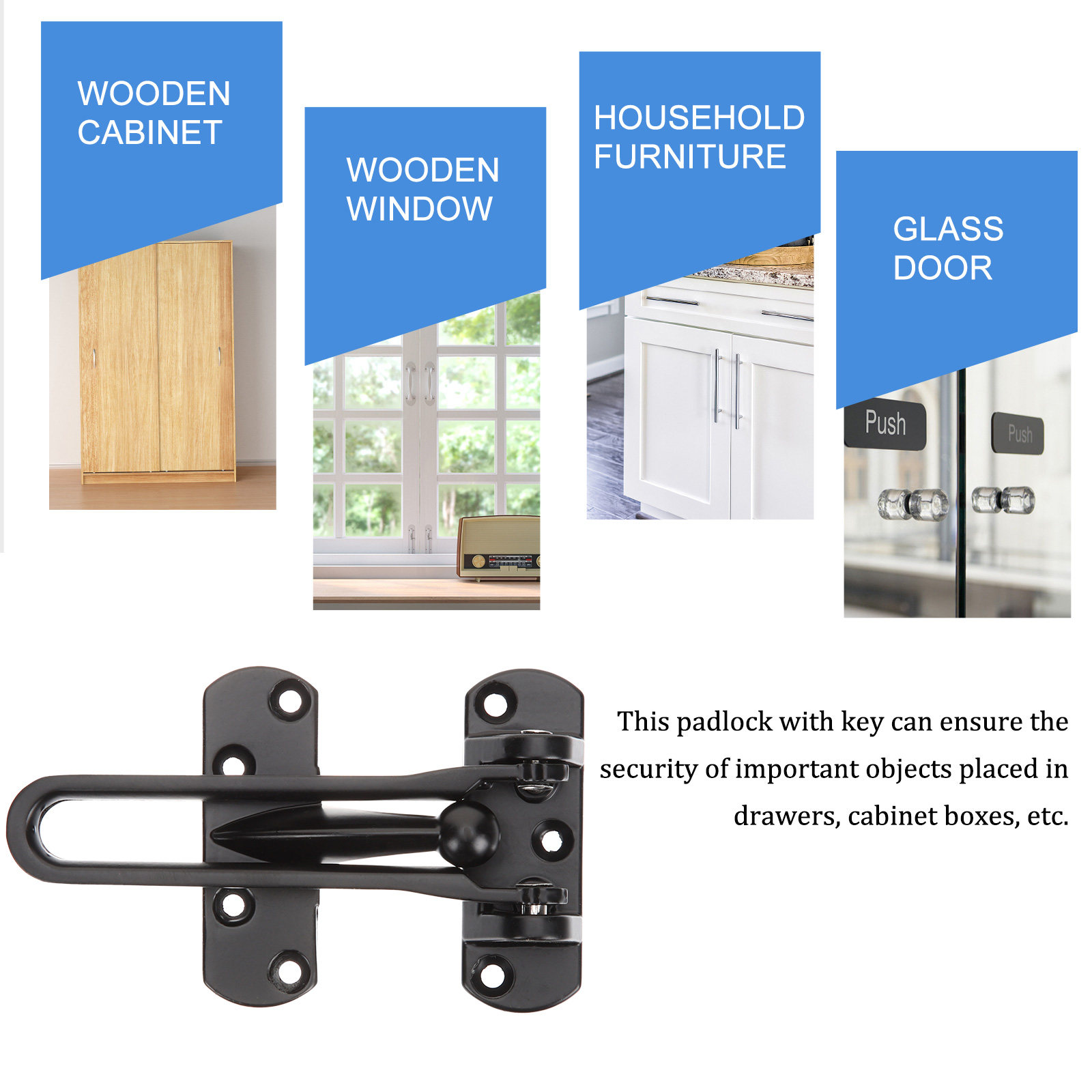 Swing Bar Door Lock Zinc Alloy - Home Security Front Door のレビューと価格