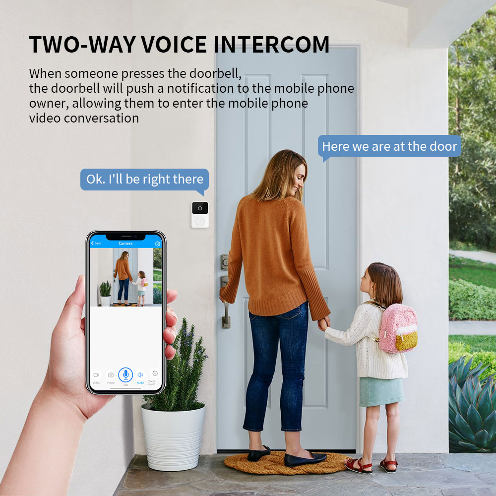 H5 Wireless Smart Video Doorbe - Home Security Bell のレビューと価格