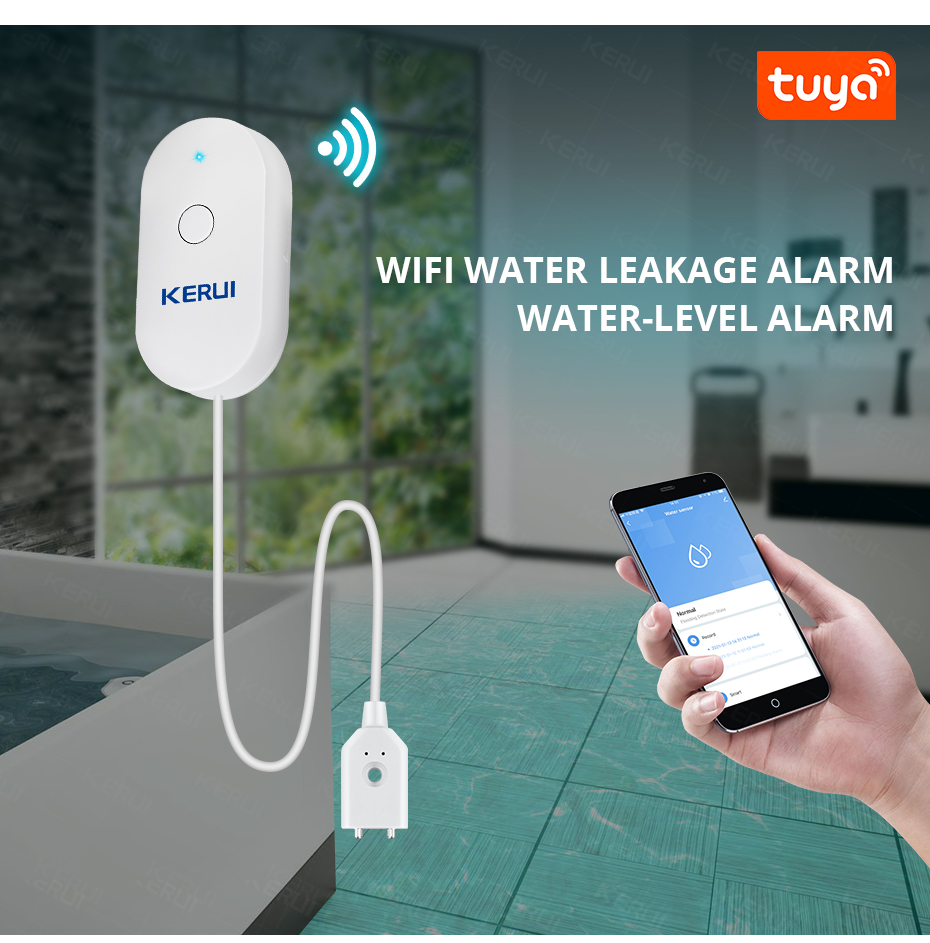 KERUI Smart  WiFi Water Sensor - Home Security With Ai のレビューと価格