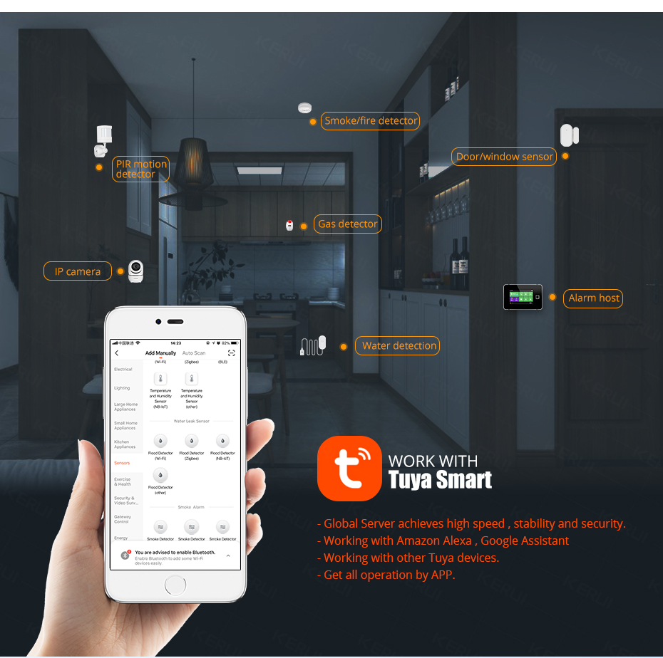 KERUI Smart  WiFi Water Sensor - Home Security With Ai のレビューと価格