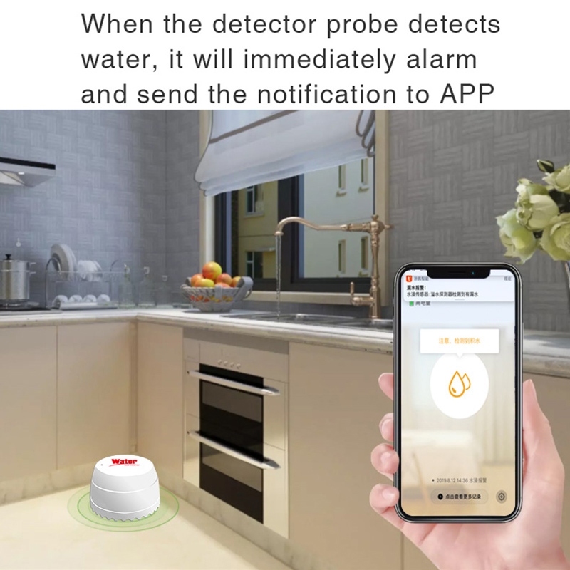 Tuya WiFi Water Leakage Sensor - Home Security Alarm System のレビューと価格