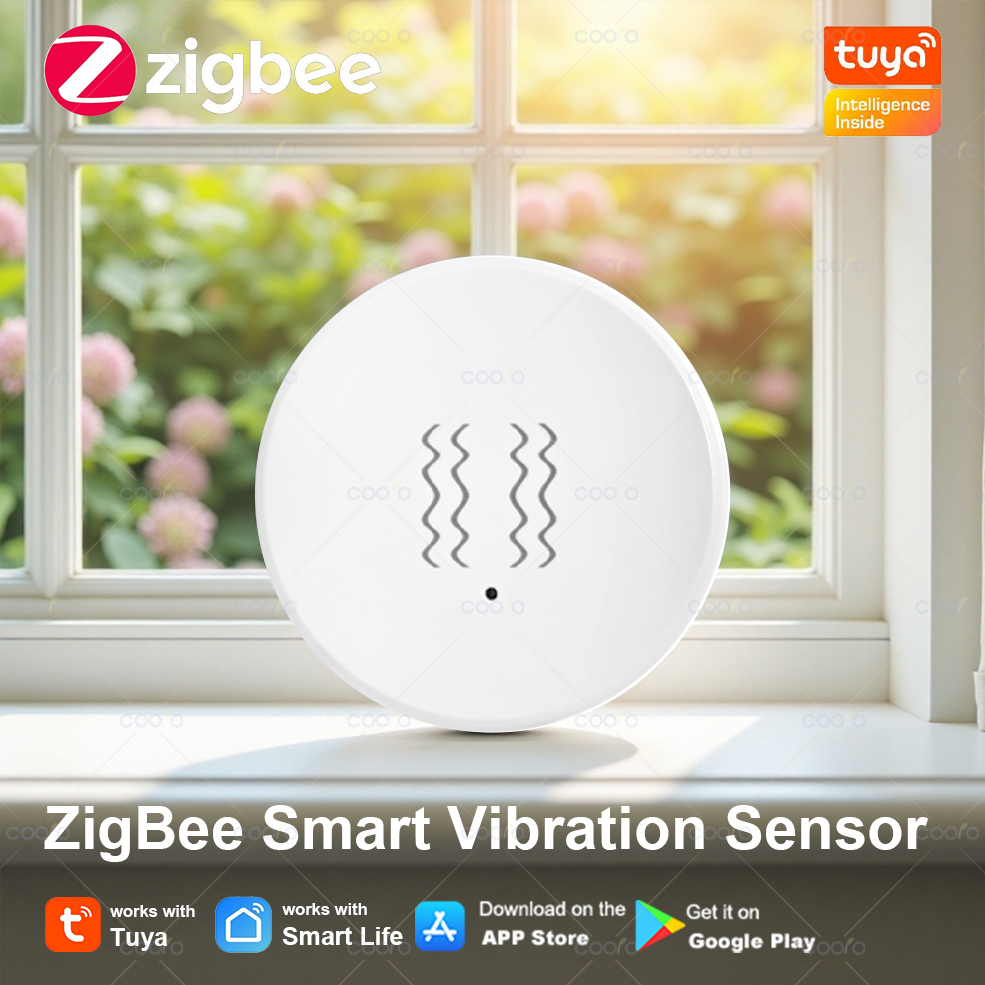 Tuya Zigbee Smart Vibration Se - Window Alarm Sensor のレビューと価格