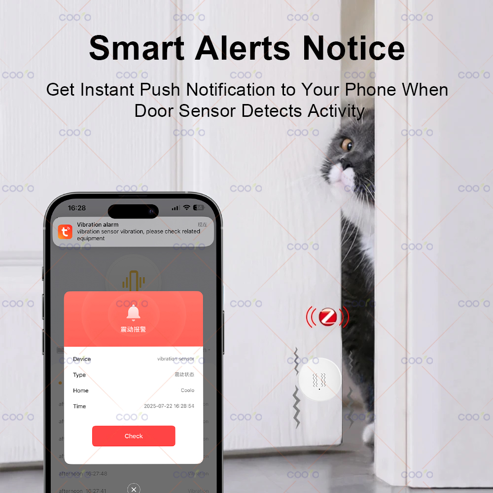 Tuya Zigbee Smart Vibration Se - Window Alarm Sensor のレビューと価格