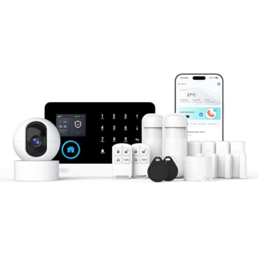 Home security alarm system: 4G - Home Security No Monthly Fee のレビューと価格