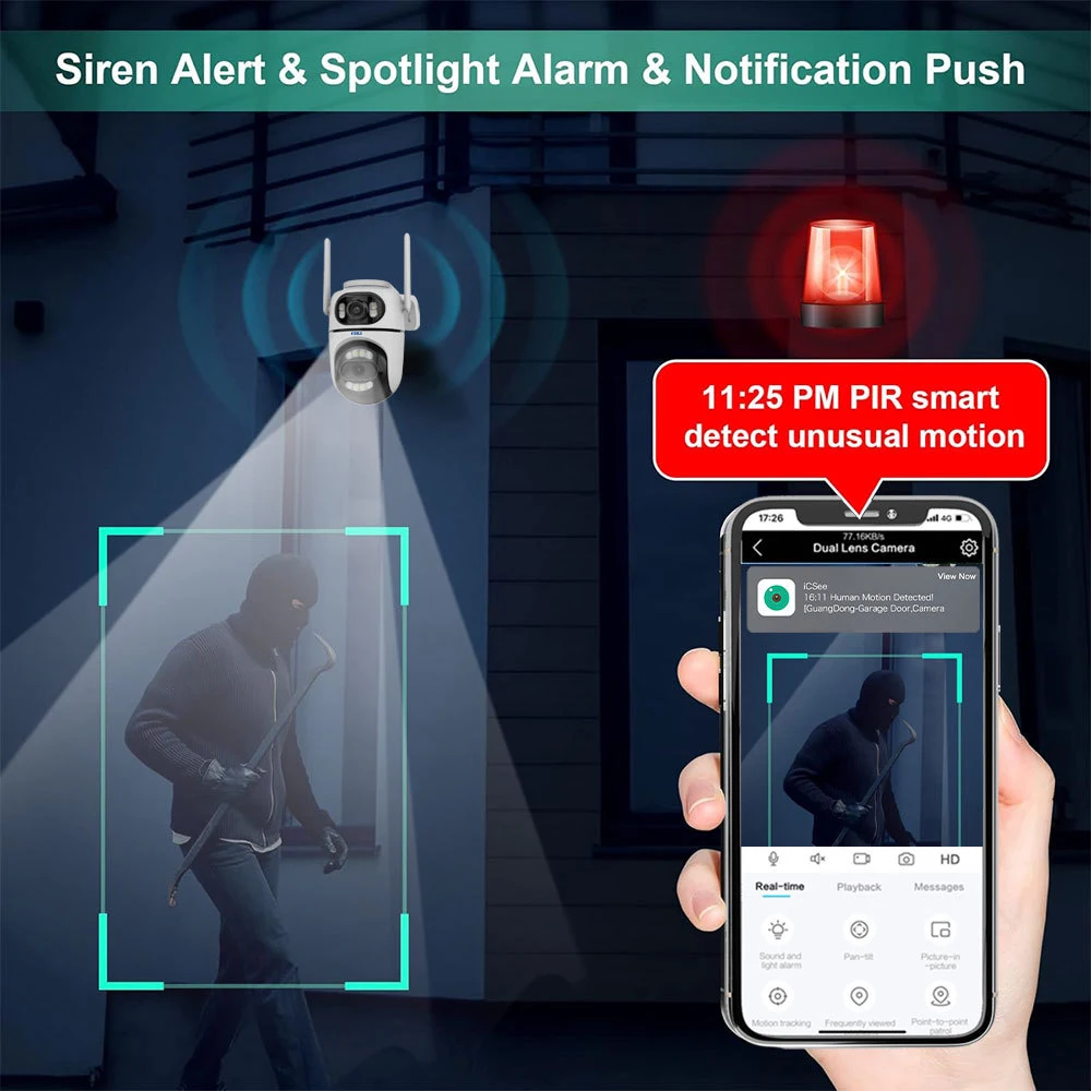 KERUI Icsee Outdoor Wireless 4 - Home Security Video Cameras のレビューと価格