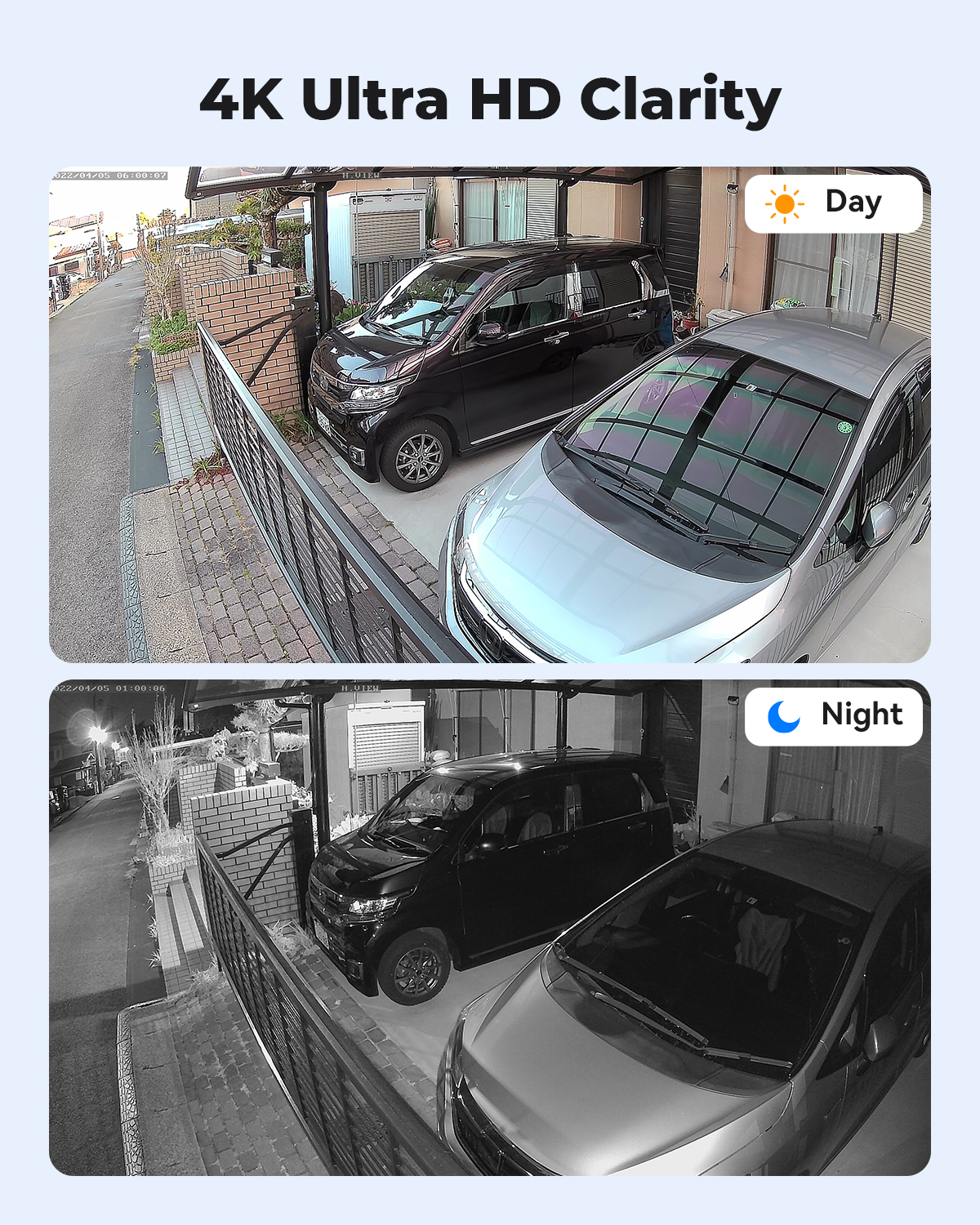 H.View 4K 5Mp 8Mp poe Cctv Sec - Home Security Video Cameras のレビューと価格