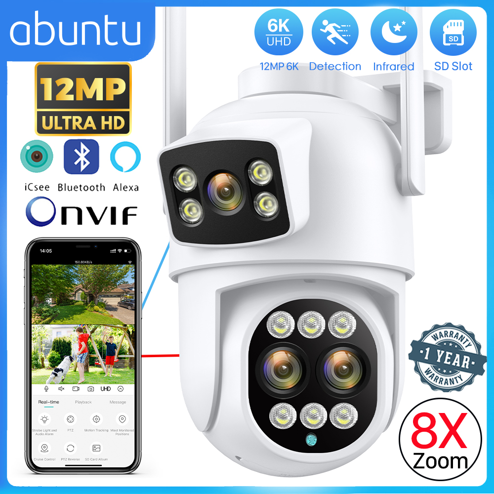 12MP 6K WiFi IP Camera Outdoor - Home Security Cameras Outdoor のレビューと価格