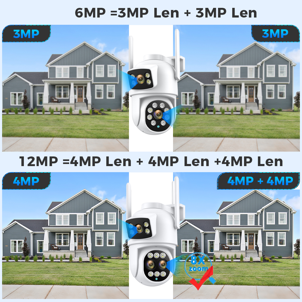 12MP 6K WiFi IP Camera Outdoor - Home Security Cameras Outdoor のレビューと価格