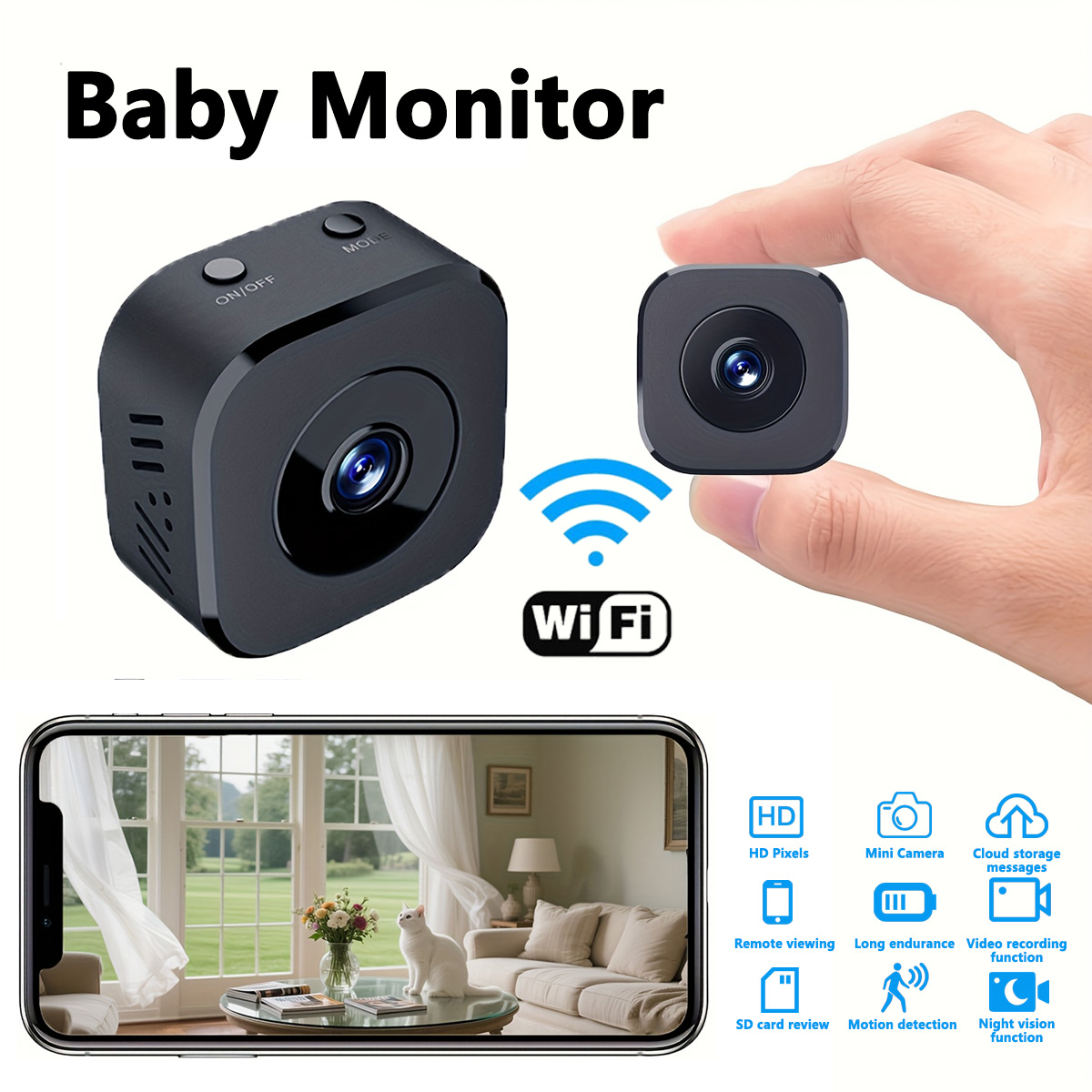 1080P HD Mini WiFi Camera Indo - Home Security Panel のレビューと価格