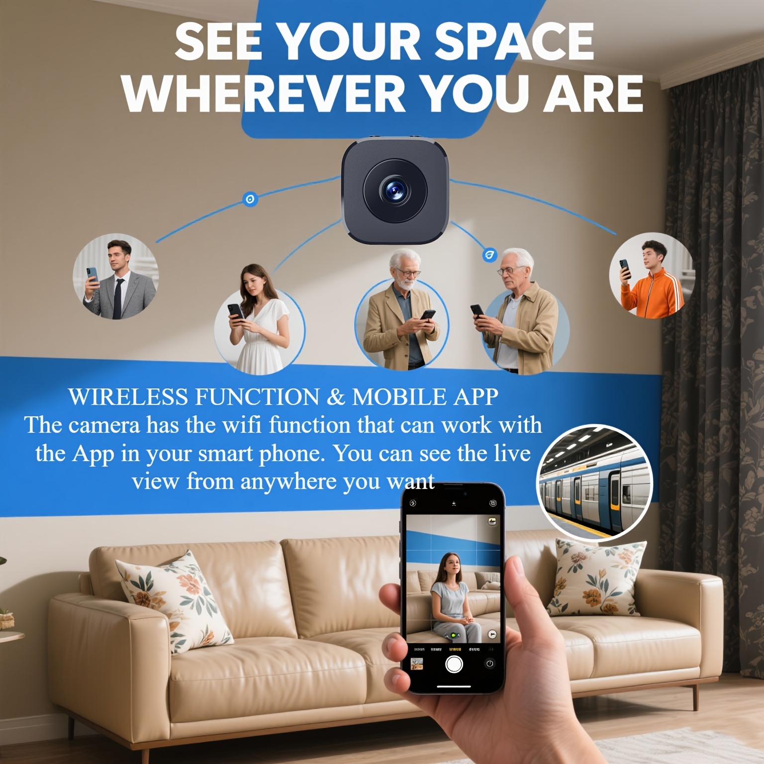 1080P HD Mini WiFi Camera Indo - Home Security Panel のレビューと価格